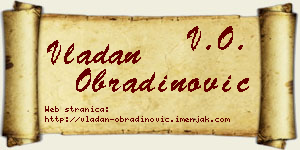 Vladan Obradinović vizit kartica
